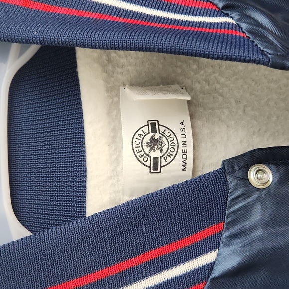 Vintage Bud Light Bomber Satin Jacket USA Made Anheuser‎ Busch Blue XL Varsity - Picture 3 of 10